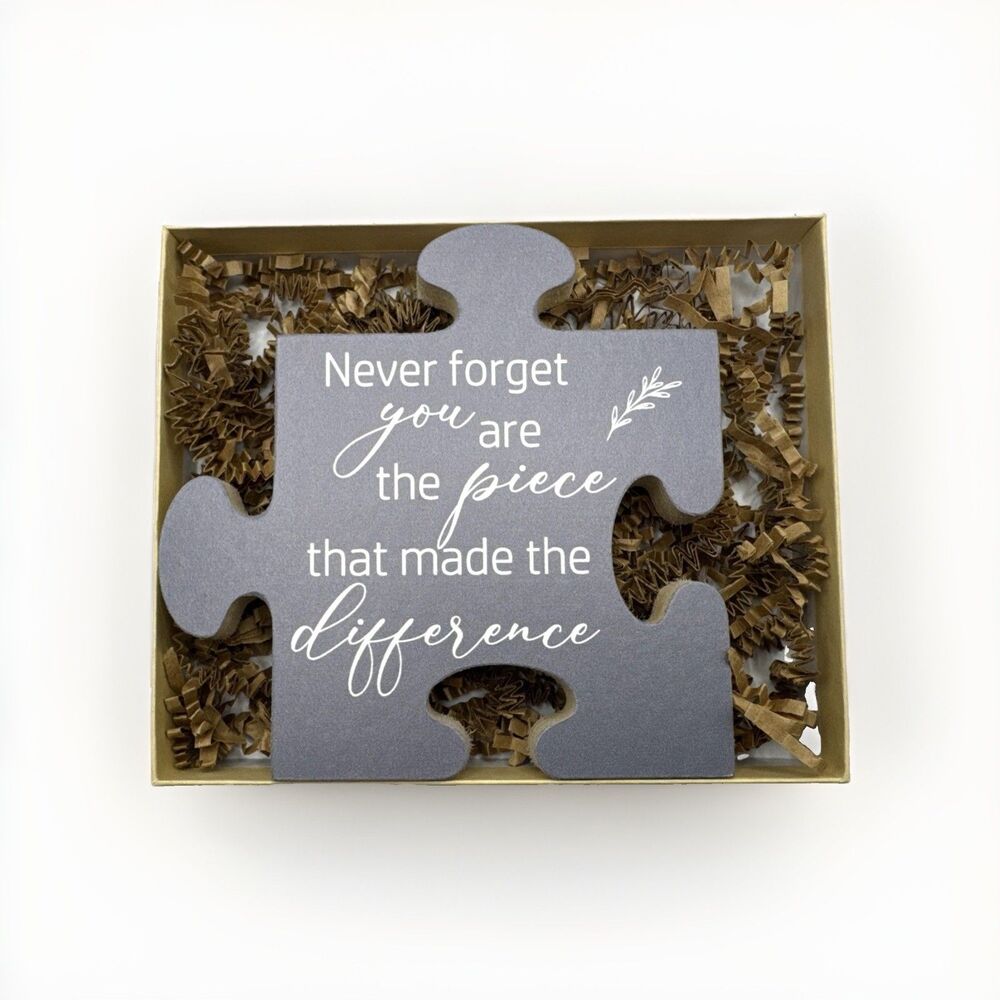 "Never forget you are the piece that made the difference" Keepsake Plaque NWB - Picture 6 of 7